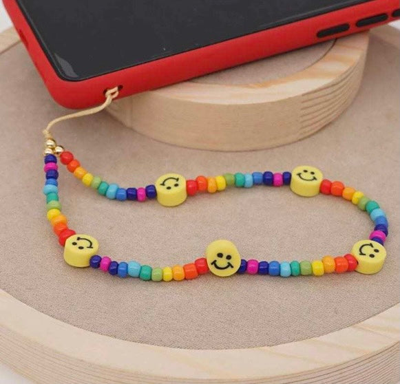 Smiley Phone Charm Strap - thefonecasecompany
