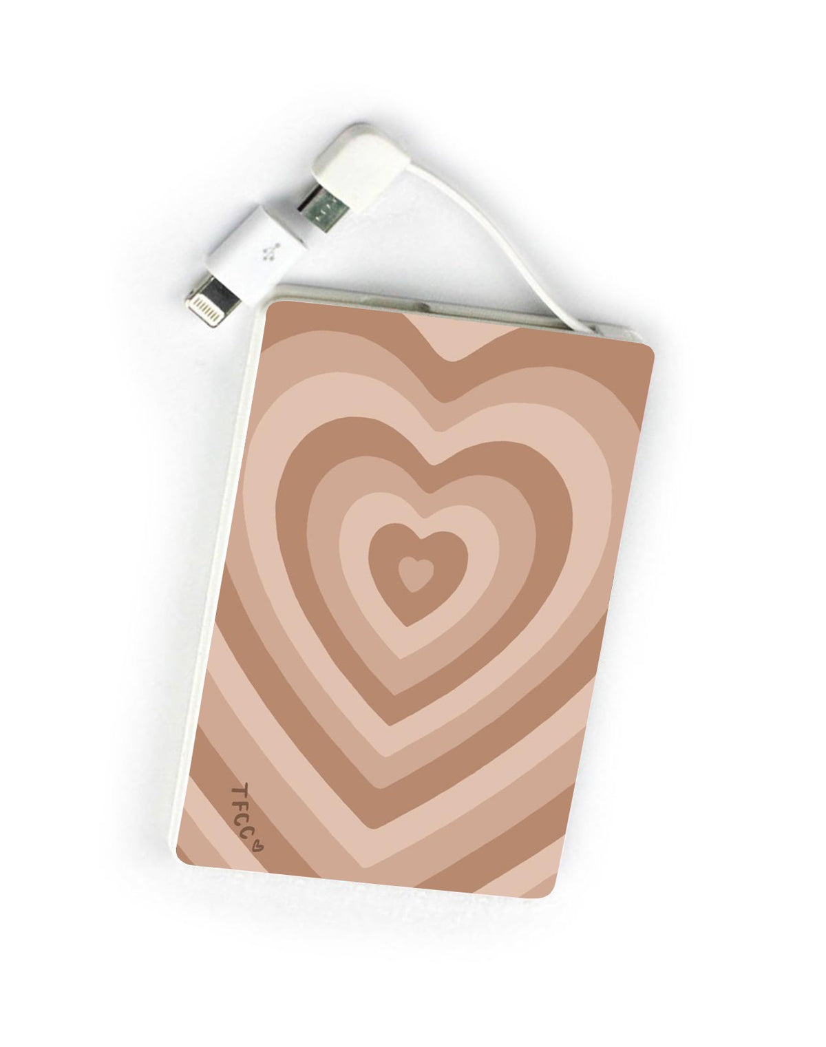 Brown heart Power Bank - thefonecasecompany