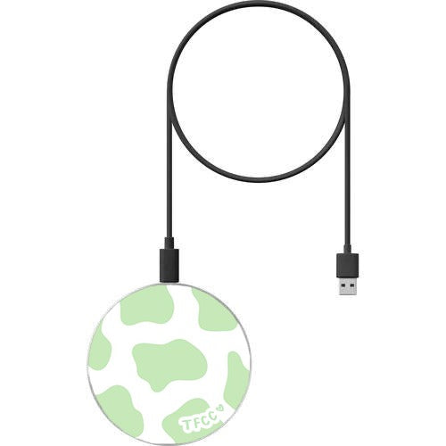 Cow Print Green Wireless Charger - thefonecasecompany