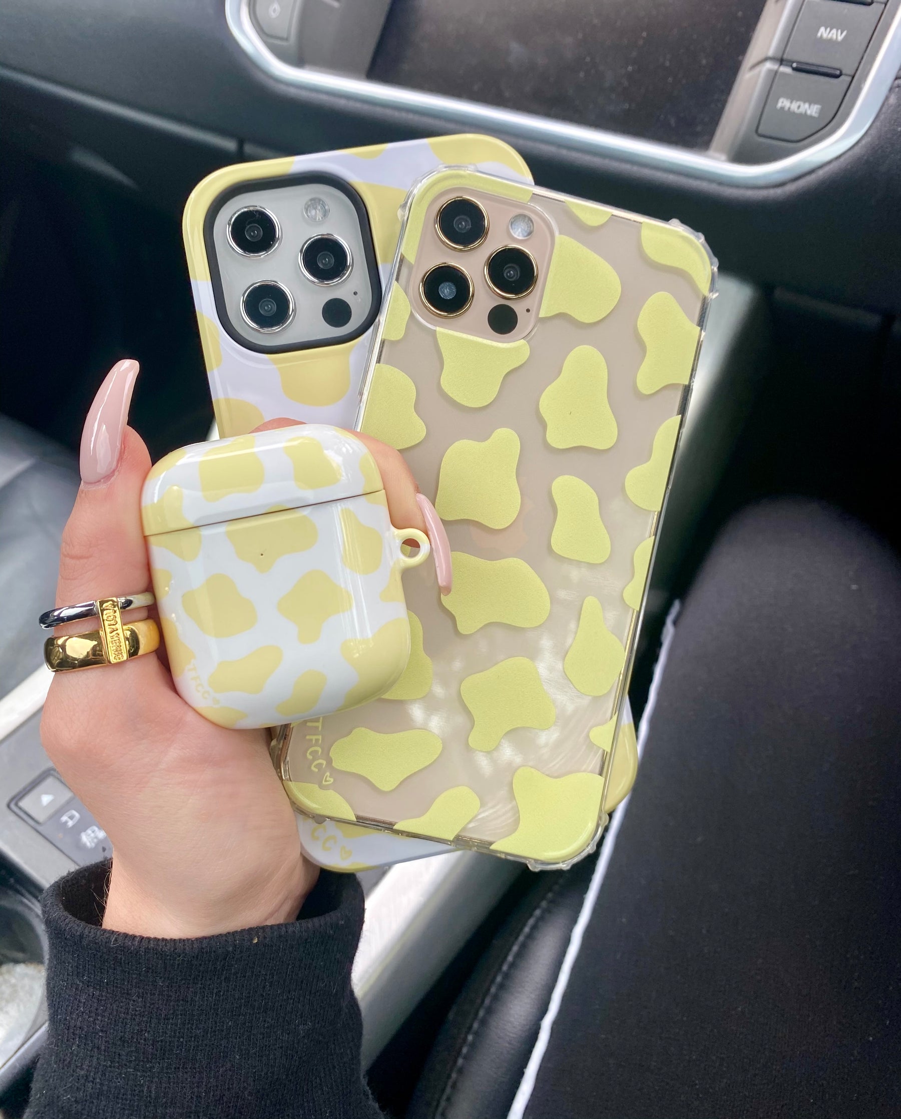 COW PRINT YELLOW CASE - thefonecasecompany