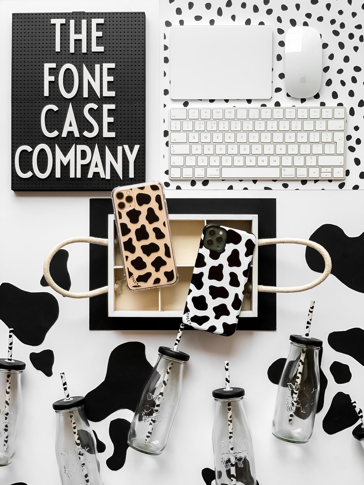 COW PRINT CLEAR CASE - thefonecasecompany