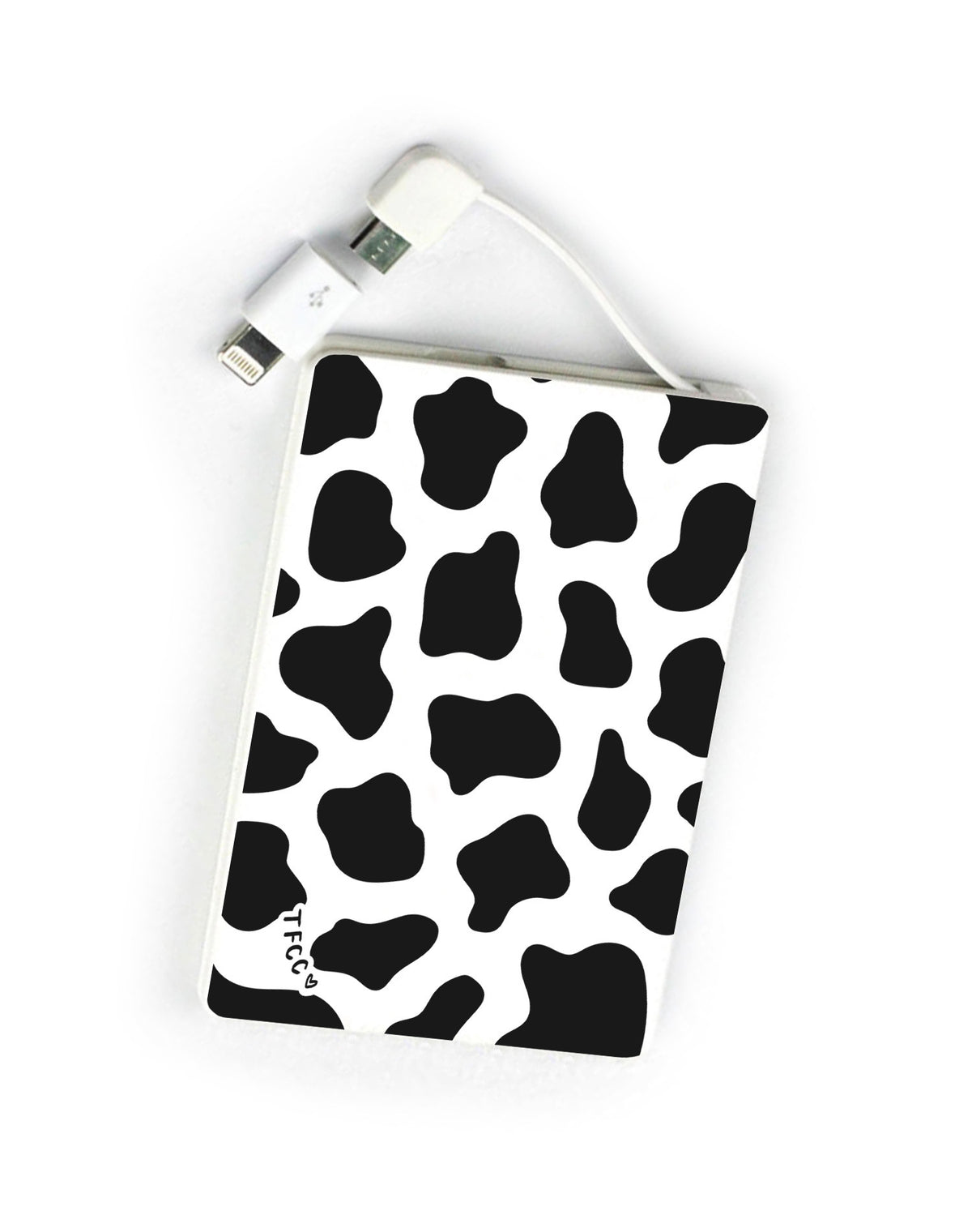 Cow Print Black Power Bank - thefonecasecompany