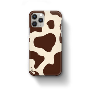 BROWN AND NUDE COW PRINT CASE - thefonecasecompany