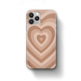 Brown Heart Case - thefonecasecompany