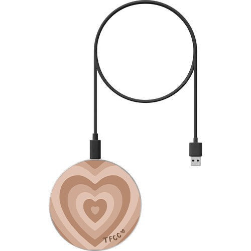 Brown Heart Wireless Charger - thefonecasecompany