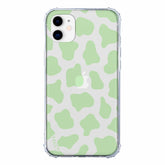 COW PRINT GREEN CLEAR CASE - thefonecasecompany