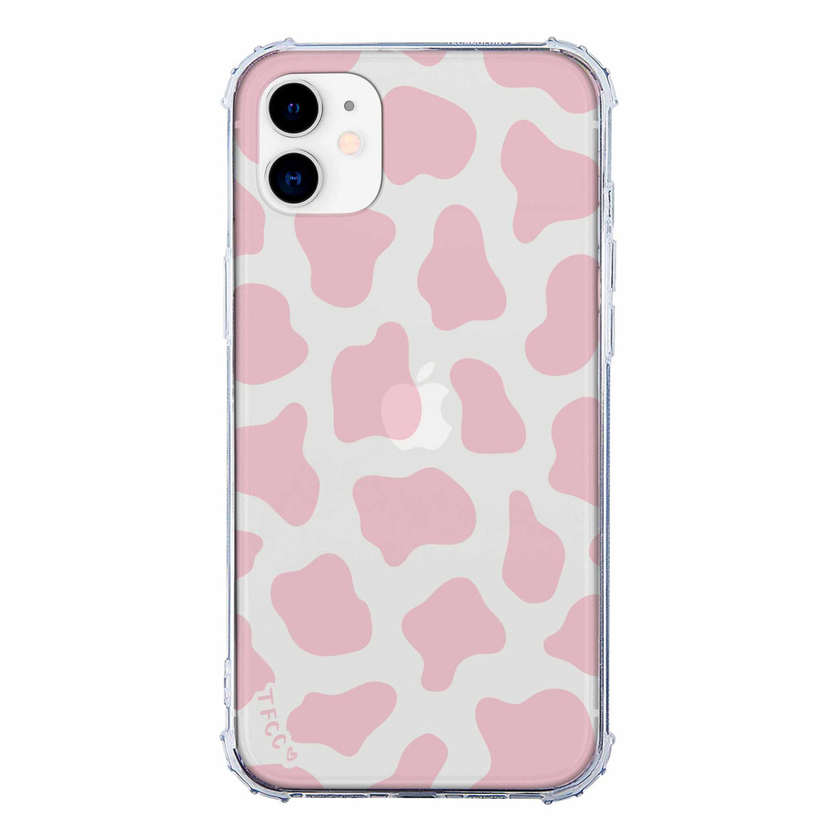 COW PRINT PINK CLEAR CASE - thefonecasecompany