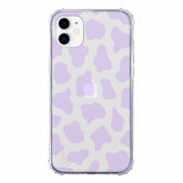 COW PRINT LILAC CLEAR CASE - thefonecasecompany