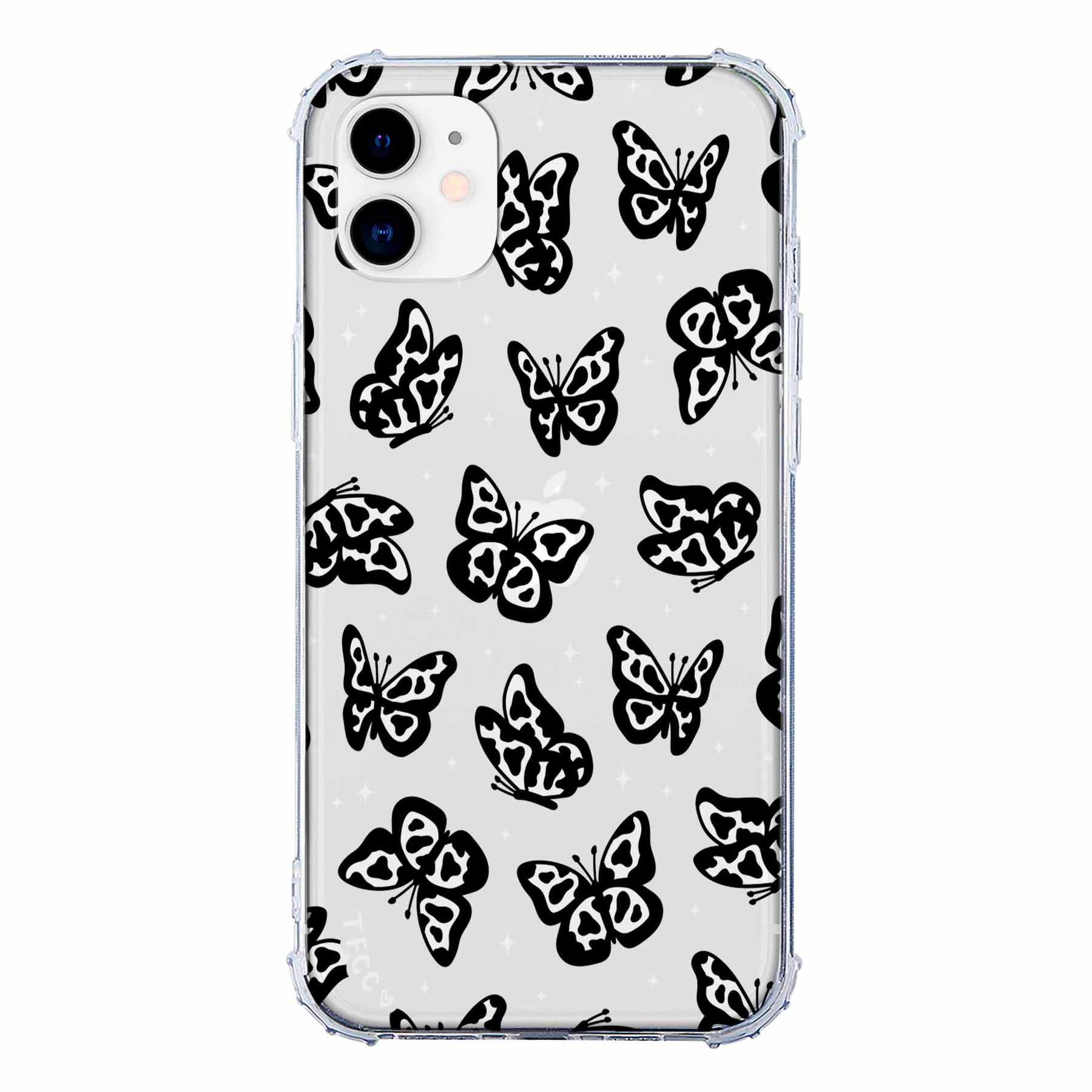COW PRINT BUTTERFLY CLEAR CASE - thefonecasecompany
