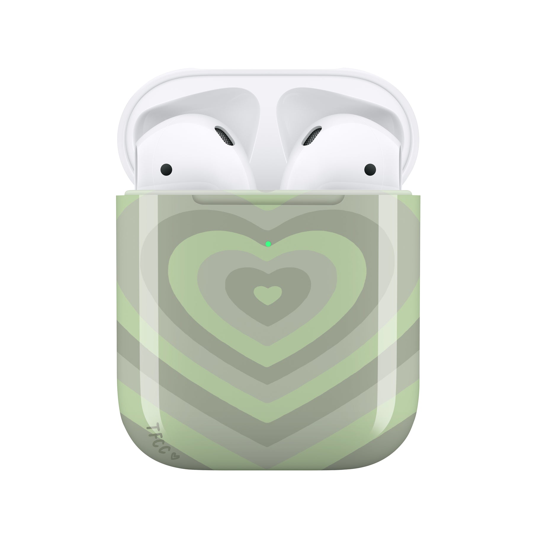 Green Heart AirPods Case - thefonecasecompany