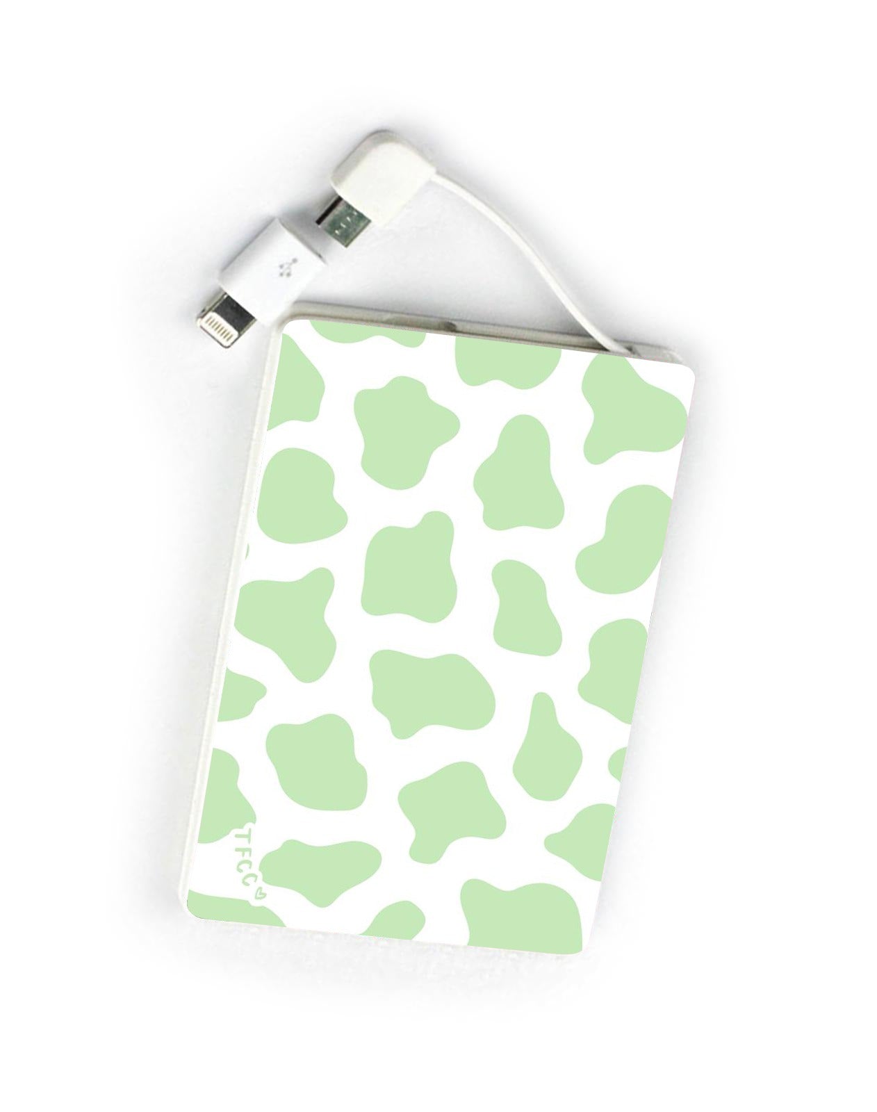 Cow Print Green Power Bank - thefonecasecompany