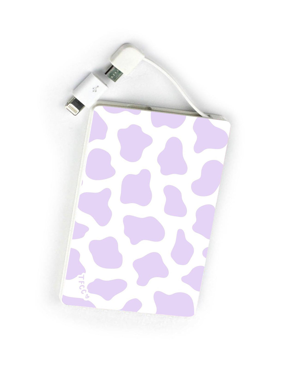 Cow Print Lilac Power Bank - thefonecasecompany