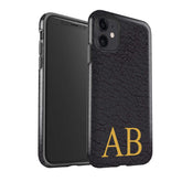 PERSONALISED NAME INITIALS BLACK CROC CASE - thefonecasecompany