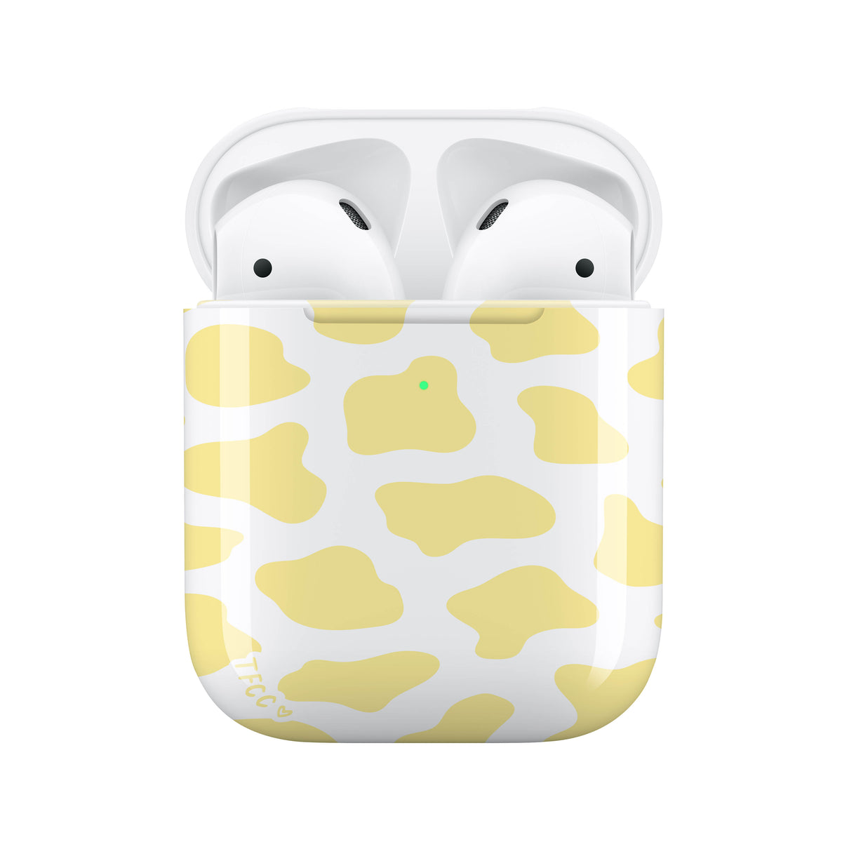 Cow Print Yellow AirPods Case - thefonecasecompany
