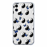YING YANG BUTTERFLIES CLEAR CASE - thefonecasecompany